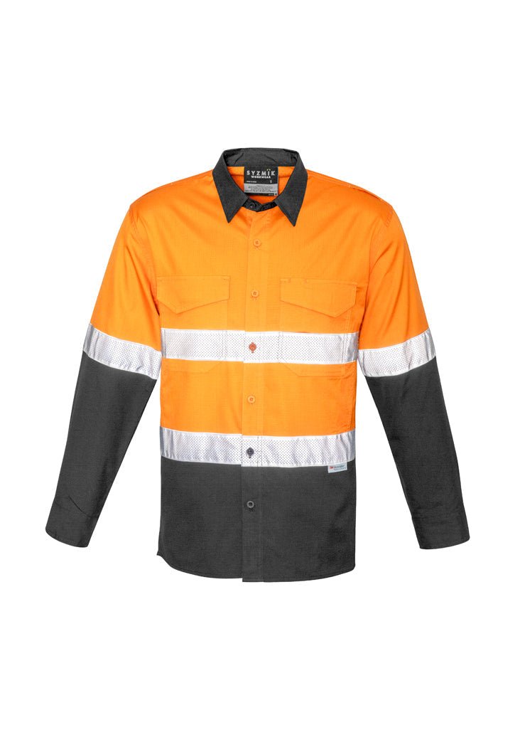 Syzmik Mens Rugged Cooling Taped Hi Vis Spliced Shirt ZW129 - WEARhouse