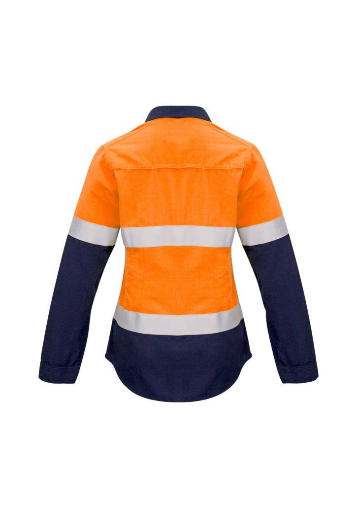 Syzmik Womens FR Closed Front Hooped Taped Spliced Shirt ZW131 - WEARhouse
