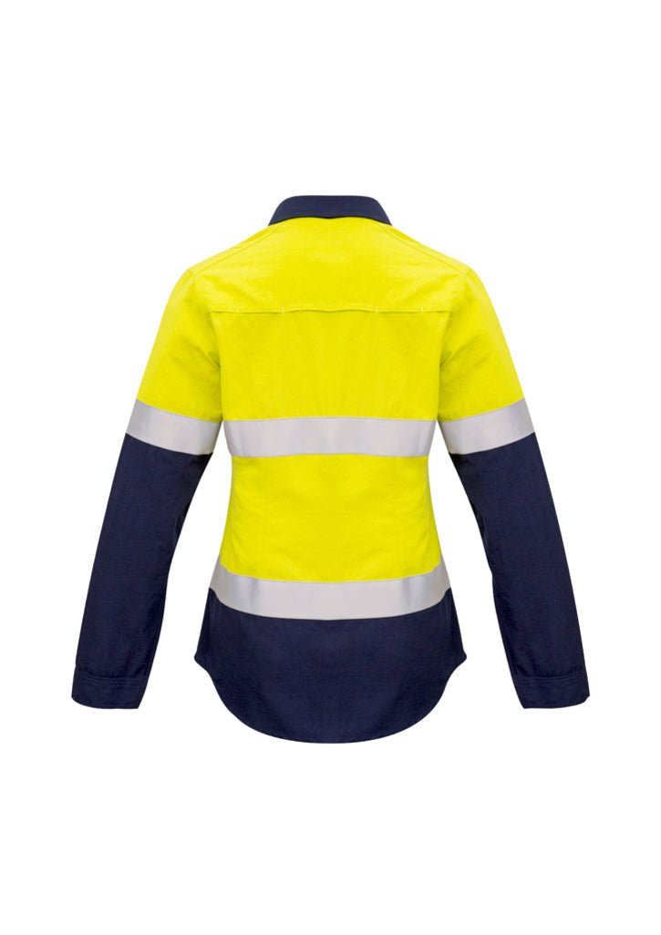 Syzmik Womens FR Closed Front Hooped Taped Spliced Shirt ZW131 - WEARhouse