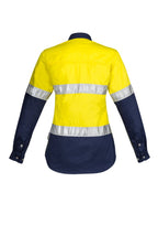 Syzmik Womens Hi Vis Spliced Industrial Shirt - Hoop Taped v - WEARhouse