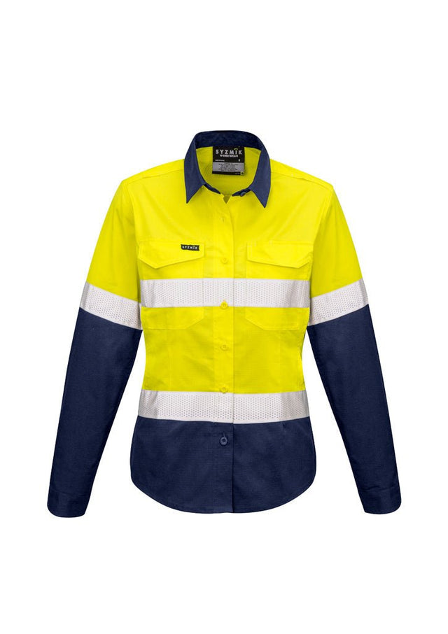 Syzmik Womens Rugged Cooling Taped Hi Vis Spliced Shirt ZW720 - WEARhouse