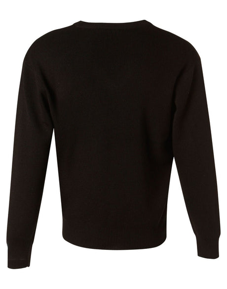 WJ01 Unisex Wool/ Acrylic V-Neck Jumper - WEARhouse