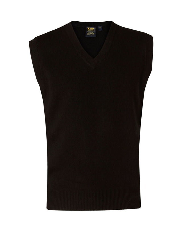 WJ02 UNISEX WOOL/ACRYLIC V-NECK VEST - WEARhouse