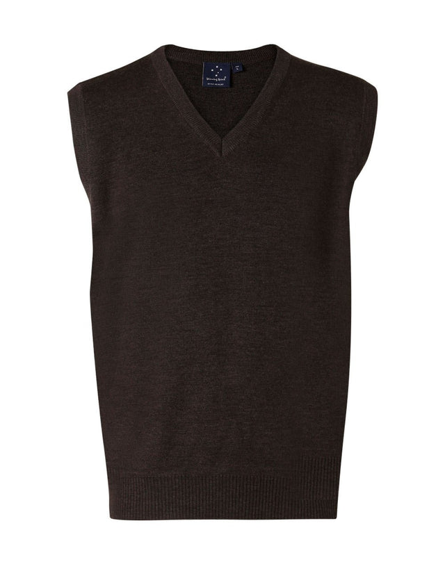 WJ02 UNISEX WOOL/ACRYLIC V-NECK VEST - WEARhouse